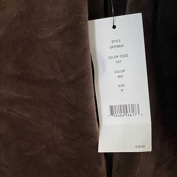 DKNY Sport Long Sleeve Brown Velour Crewneck Pullover Sweatshirt NWT Size M - Picture 4 of 7